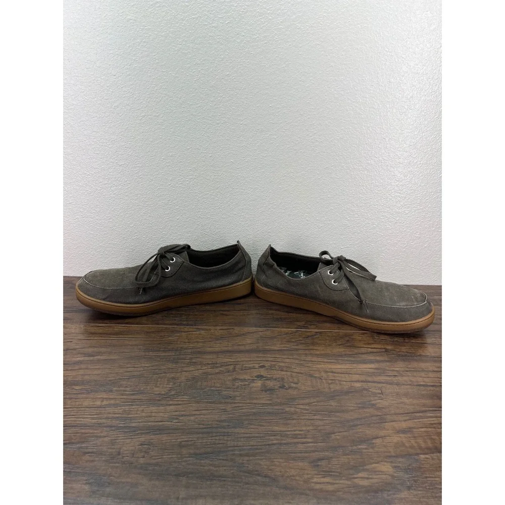 L.L. Bean Mens 12‎ Campside 2 Eye Canvas Brown Boat Shoes Lace Up